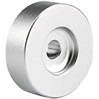 Adaptador de disco de 7 pulgadas para disco de 45 RPM- accesorios de tocadiscos para reproducir 7 pulgadas (plata)